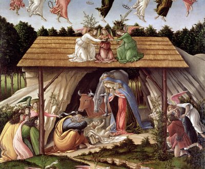Mystic Nativity (detail) by Sandro Botticelli